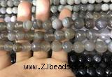 CAA1633 15.5 inches 12mm faceted round banded agate beads