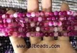 CAA1655 15.5 inches 6mm faceted round banded agate beads