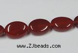 CAA169 15.5 inches 10*14mm oval red agate gemstone beads