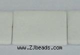 CAA17 15.5 inches 25*35mm rectangle white agate gemstone beads