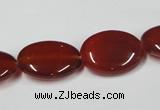 CAA172 15.5 inches 15*20mm oval red agate gemstone beads