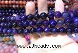 CAA1732 15 inches 10mm faceted round fire crackle agate beads