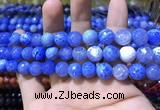 CAA1739 15 inches 10mm faceted round fire crackle agate beads