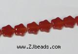 CAA174 15.5 inches 8*8mm star red agate gemstone beads