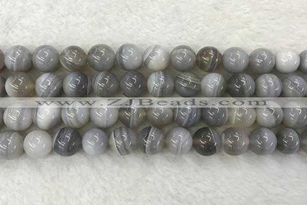 CAA1805 15.5 inches 14mm round banded agate gemstone beads