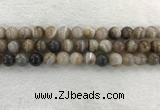 CAA1814 15.5 inches 12mm round banded agate gemstone beads