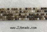 CAA1820 15.5 inches 4mm round banded agate gemstone beads