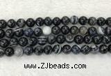 CAA1835 15.5 inches 14mm round banded agate gemstone beads