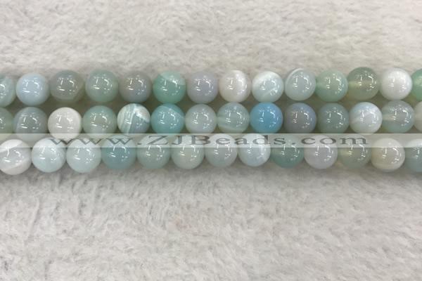CAA1844 15.5 inches 12mm round banded agate gemstone beads