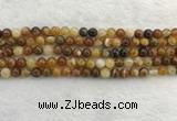 CAA1861 15.5 inches 6mm round banded agate gemstone beads