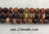 CAA1866 15.5 inches 16mm round banded agate gemstone beads