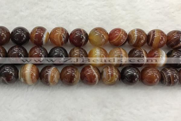 CAA1866 15.5 inches 16mm round banded agate gemstone beads