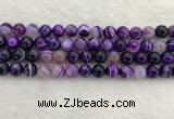 CAA1873 15.5 inches 10mm round banded agate gemstone beads