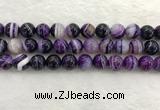 CAA1875 15.5 inches 14mm round banded agate gemstone beads