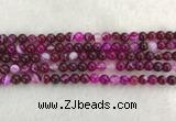 CAA1881 15.5 inches 6mm round banded agate gemstone beads