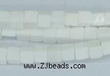 CAA19 15.5 inches 6*6mm cube white agate gemstone beads wholesale