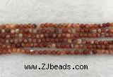 CAA1900 15.5 inches 4mm round banded agate gemstone beads