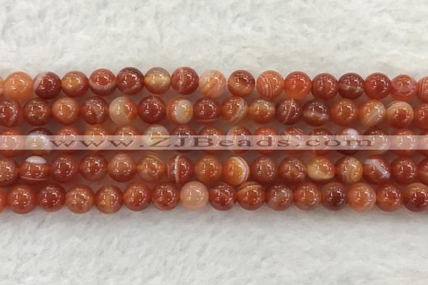 CAA1902 15.5 inches 8mm round banded agate gemstone beads