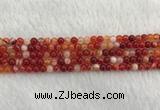 CAA1910 15.5 inches 4mm round banded agate gemstone beads
