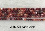 CAA1920 15.5 inches 4mm round banded agate gemstone beads