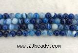 CAA1933 15.5 inches 10mm round banded agate gemstone beads