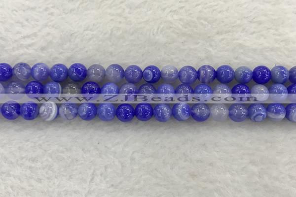 CAA1942 15.5 inches 8mm round banded agate gemstone beads