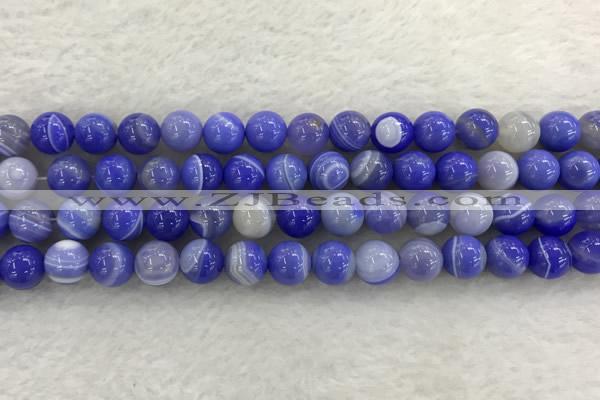 CAA1943 15.5 inches 10mm round banded agate gemstone beads