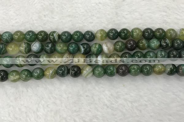 CAA1982 15.5 inches 8mm round banded agate gemstone beads