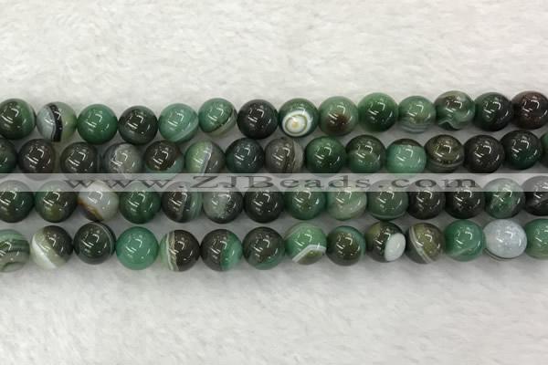 CAA1993 15.5 inches 10mm round banded agate gemstone beads