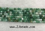 CAA2000 15.5 inches 4mm round banded agate gemstone beads