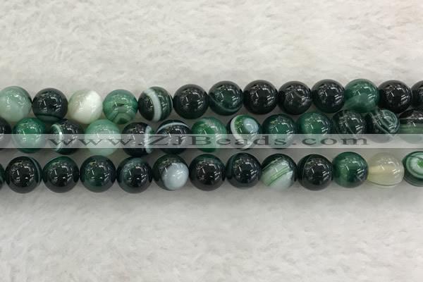 CAA2014 15.5 inches 12mm round banded agate gemstone beads