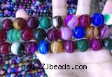 CAA2036 15.5 inches 16mm round banded agate gemstone beads