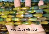 CAA2052 15.5 inches 8*20mm teardrop agate beads wholesale