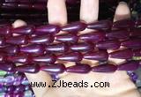 CAA2054 15.5 inches 8*20mm teardrop agate beads wholesale