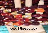 CAA2055 15.5 inches 8*20mm teardrop agate beads wholesale
