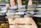 CAA2062 15.5 inches 10*30mm teardrop agate beads wholesale