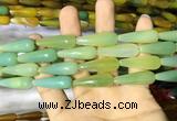 CAA2068 15.5 inches 10*30mm teardrop agate beads wholesale