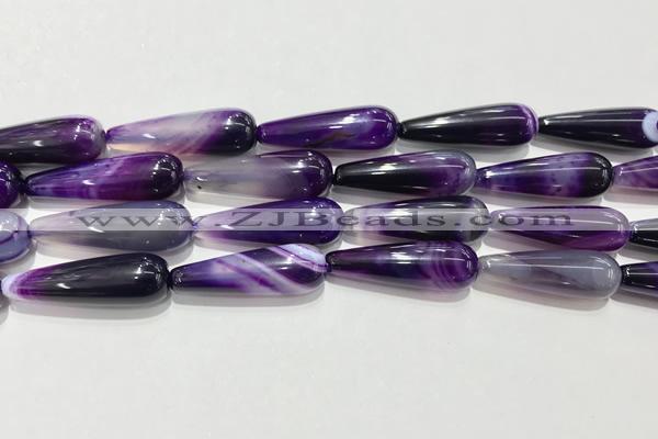 CAA2071 15.5 inches 10*30mm teardrop agate beads wholesale