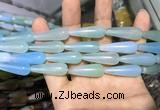 CAA2075 15.5 inches 10*30mm teardrop agate beads wholesale