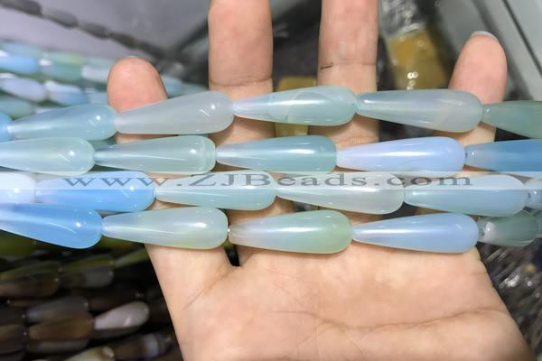 CAA2075 15.5 inches 10*30mm teardrop agate beads wholesale