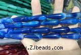 CAA2076 15.5 inches 10*30mm teardrop agate beads wholesale