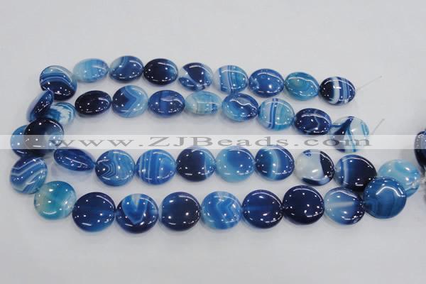 CAA208 15.5 inches 20mm flat round madagascar agate beads