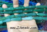 CAA2080 15.5 inches 10*30mm teardrop agate beads wholesale
