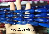 CAA2101 15.5 inches 10*30mm faceted teardrop agate beads
