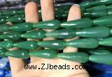 CAA2105 15.5 inches 10*30mm faceted teardrop agate beads