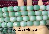 CAA2141 15.5 inches 12*16mm faceted drum agate beads wholesale