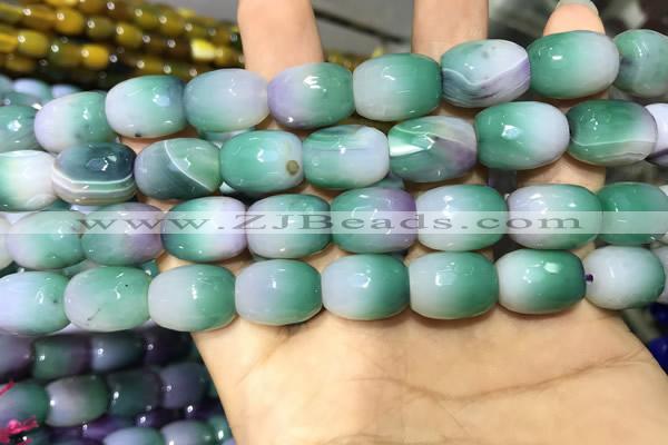 CAA2142 15.5 inches 12*16mm faceted drum agate beads wholesale