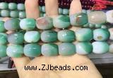 CAA2148 15.5 inches 13*18mm faceted drum agate beads wholesale