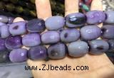 CAA2152 15.5 inches 15*20mm faceted drum agate beads wholesale