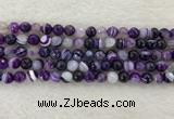 CAA2213 15.5 inches 8mm faceted round banded agate beads